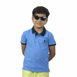 "Boys' Short Sleeve  Polo T-Shirt Light Royal"